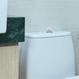 HEMOTON Heart Shaped Toilet Tank Button: 4pcs Love Heart Toilet Push Button Aid Toilet Flush Replacement Sticker Toilet Tank Covers Handle Helper Toilet Press Button for Bathroom