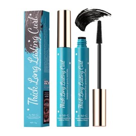 Thick Long Lasting Curl Curling Eyelash Iron Mascara-Waterproof, Voluminizing and Lengthening, Smudge-Proof,Clump-free, Ultra fine,Black Color Mascara.