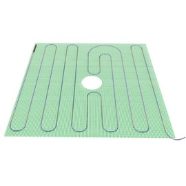 WarmlyYours TempZone Electric Floor Heating Shower Mat, 3.6 sq. ft. (16" x 32"), Green, TRT120-1.3x2.7