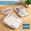 4 Pack Clear Bags Hard Shell Zipper Case for Pencil