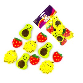 AXEL PETS Fruity Plush Variety Toys with Catnip Interactive Catch Play Toys for Cat, Pack of 15 Mice