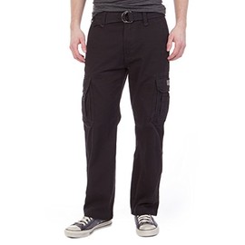 UNIONBAY mens Survivor Iv Relaxed Fit Cargo - Reg and Big Tall Sizes Casual Pants, Black, 38W x 32L US