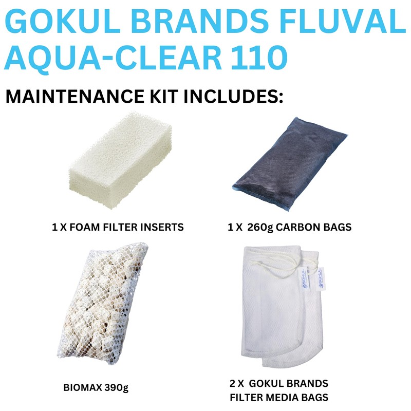 Gokul Brands AquaClear 110 HOB Maintenance & Replacement Filter Media