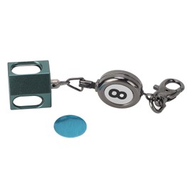 Retractable Billiards Pool Cue Chalk Holder Retractable Drawing Belt Clip Practical Tool Magnetic Billiard Chalk Box Black Dark Green