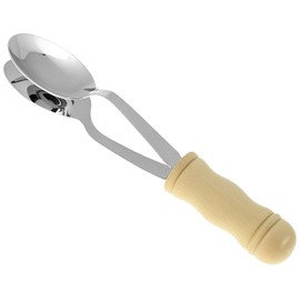 Music Spoon, 8 Inch Percussion Instruments Soundboard Metal Spoon, Classical Session Spoons with Wooden Handle