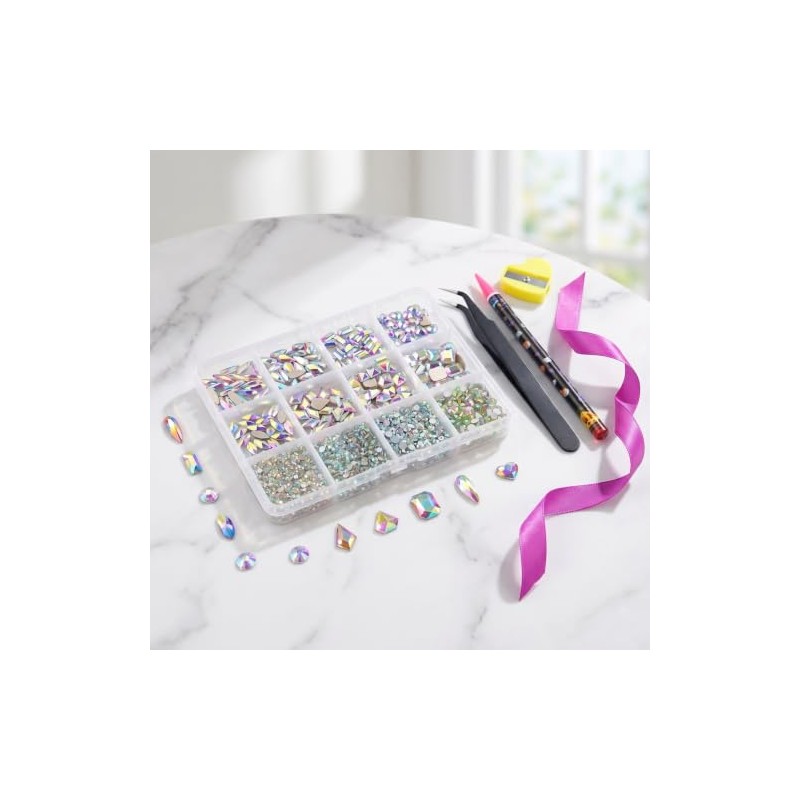 Nivofu diamantes de imitación para uñas, decoración de uñas