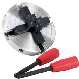 Wood Lathe Chuck, 4 inch 4 Jaws, Self-Centering Lathe Chucks for Woodturning, 4 Jaw Chuck for Wood Lathe 1 x 8TPI Thread, 4 Jaw Lathe Chuck for Woodturning