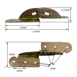 Wwxuanke Dining Table Rotating Hinge Folding Flap Hinge Hinge Cabinet Hinge 180 Degree Flap Hinge Furniture Hardware 2 Pcs