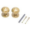 Aqbau Door Knob with Rosette Round Two-Piece Gold | Round
