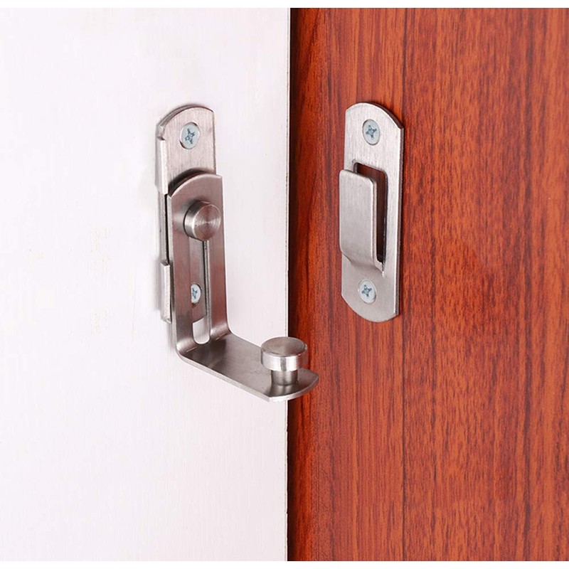 90度ドアバックルドアボルトステンレス鋼直角ロックスライディングドアドア直角バックルドアと窓浴室ドアラッチボルト (MK3)