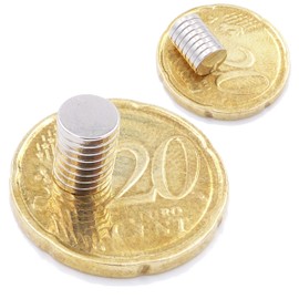 Brudazon 50 Mini Disc Magnets 6 x 1 mm N52 Strongest Level Neodymium Magnets Ultra Strong Power Magnet for Model Making, Photo, Whiteboard, Notice Board, Fridge, Crafts, Magnetic Disc Extra Strong