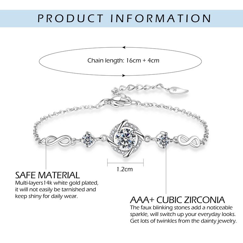 CERSLIMO Silver Jewellery Set for Women Girls Ladies - 14k