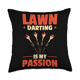 Lawn Darts Yard Darts SteMi Apparel Lawn Jarts Javelin Target Bullseye Yard Darts Throw Pillow, 18x18, Multicolor