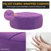 WKWKER Velvet Upholstered Vanity Stool Swivel Adjustable Makeup Stool for