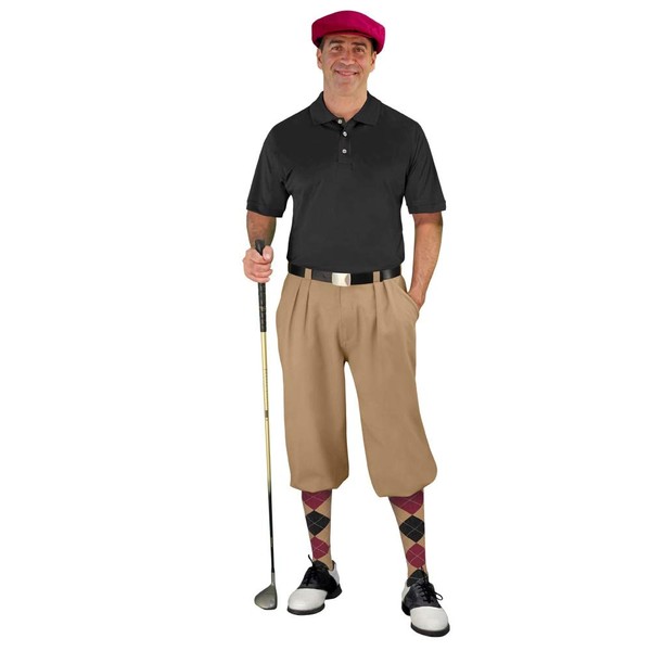 Golf Knickers Start-in-Style Traditional (Plus Fours) Outfit for Men - Khaki - Size 42