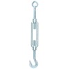 Straining Screw / Turnbuckle Hook to Eye 2 PACK Galvanised