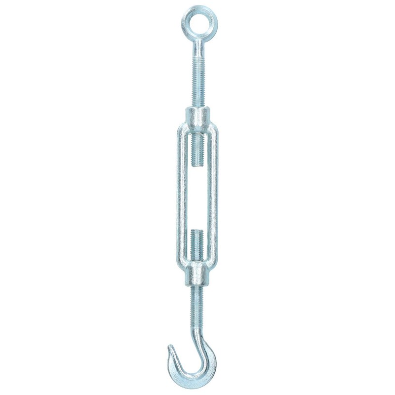 Straining Screw / Turnbuckle Hook to Eye 2 PACK Galvanised