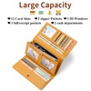 SENDEFN Wallets for Women Leather RFID Blocking Wallet Large Capacity