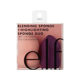 e.l.f. Esponjas de maquillaje para mezclar y resaltar duo, esponjas de maquillaje multicara para mezclar, esculpir, resaltar y ocultar fácilmente, veg