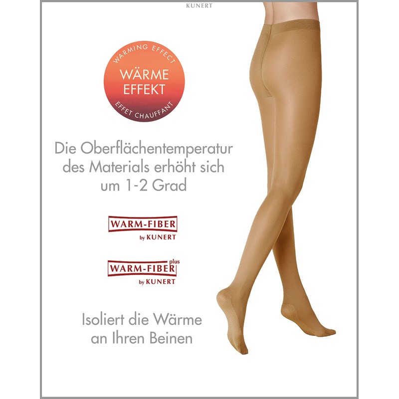 KUNERT Women's Opaque Tights (Warm Up 60) - Skin-coloured (Cashmere