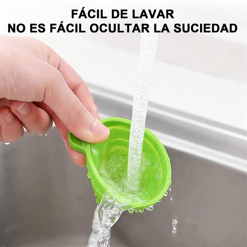 Silicona de Grado Alimenticio de Cocina,Embudo Almacenamiento Suspendido Con Pequeños