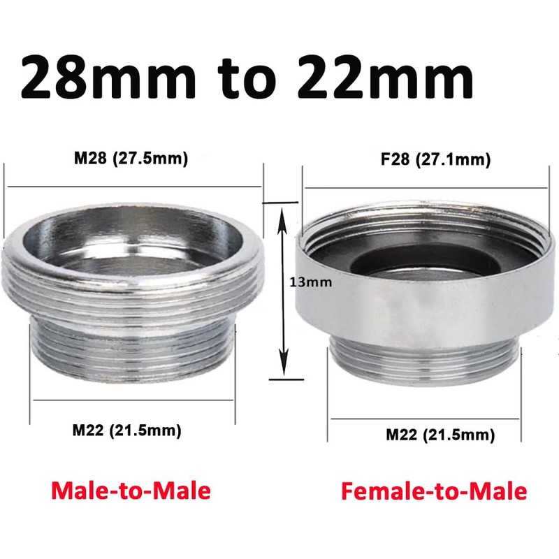 Faucet Water Aerator Adapter Brass Faucet Water Filter Connector 28mm