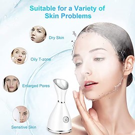 Vaporizador facial para cara, vaporizador facial para limpieza profunda facial, set de nano misterio para senos paranasales, desobstruye los poros, sp