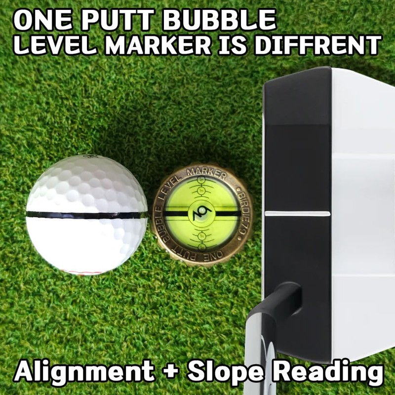 BIRDIE79 SlopeMaster ProGreen Reader Within 1.5M(4.9feet)- Golf Hat Clip Ball