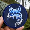Blue Wolf Tactica - Parche con diseño de gancho y