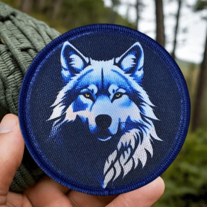 Blue Wolf Tactica - Parche con diseño de gancho y