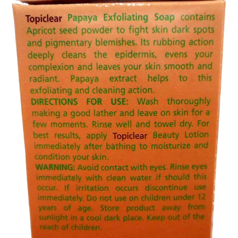 Topiclear Papaya Exfoliating Soap 7 oz by Topiclear