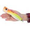Wooden Large Artificial Popper Fish Lure Topwater Simulation Bait Sea