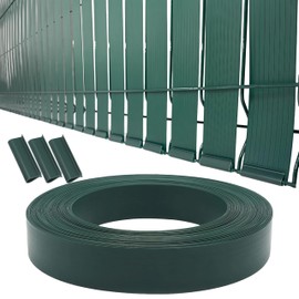XKMT- Green View Blocking Privacy Tape Weave w/bracket For Chain Link Fence 75m/250 ft Roll UV Resistant