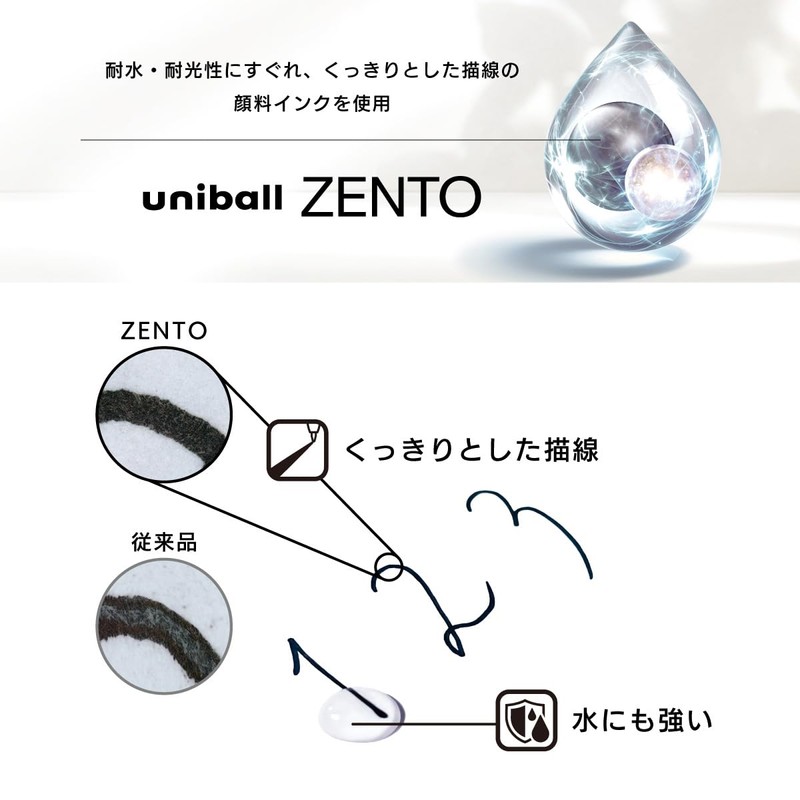 uniball ZENTO Water-Based Ink Refill UBR-Z-38, 0.38mm Extra Fine Point,