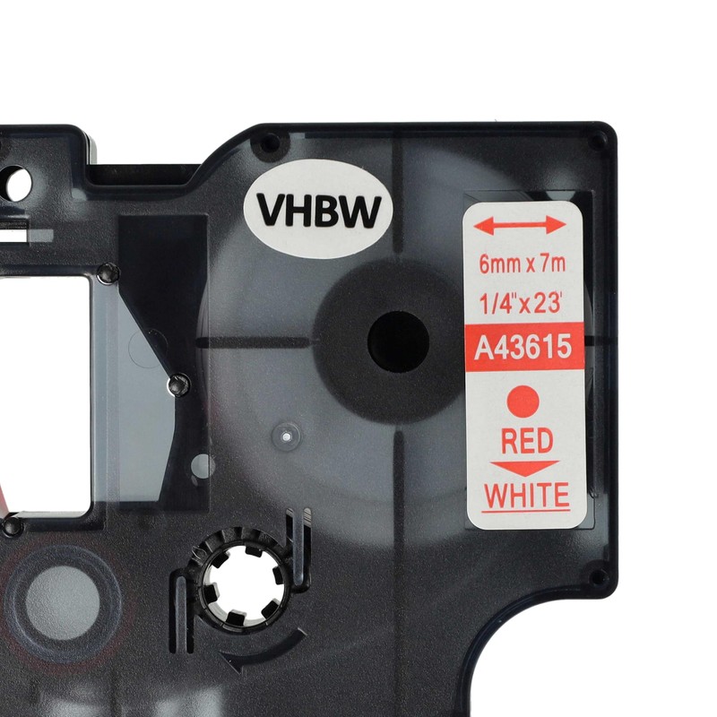 vhbw Schriftband-Kassette Ersatz für Dymo D1, 43615 für Etiketten-Drucker 7m
