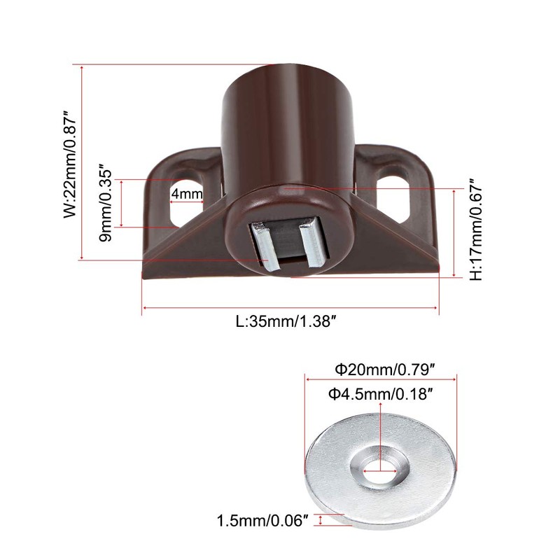 sourcing map Magnetic Latches Catch, Cabinet Door Magnet Latch for