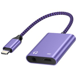 Bioonis 2 in 1 Headphone Adapter and Charging/Aux Adapter, Lightning to 3.5 mm Jack Adapter Aux Audio Charger Splitter Converter with 14/13/12/11/XR/8/7 All iOS Systems