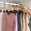 Nature Smile Deluxe Wooden Pants Hangers,Solid Rubber Wood Jeans Skirt