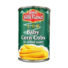 Young Baby Corn in Salted Water 410g Tin by Silk Road
