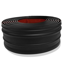 PRO FLEX Black Vinyl Wall Decor, 6 Inch X 40 Ft Wall Trim With Super Strong Peel And Stick Adhesive Back - Flexible Self Stick Vinyl Floor Decor