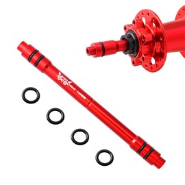 MUQZI Bicycle Thru Axle 12 mm Front Axle to 9 mm Quick Release Conversion Adapter 135 mm QR Adapter Red