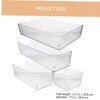 Levemolo 4pcs Plastic Drawer Organizer Set Storage Boxes for Desk