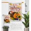 Thanksgiving Cornucopia Garden Flag - Set Wall Holder Fall Turkey