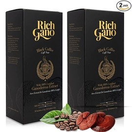 Rich Gano 2 Boxes Richgano Gold Gourmet Black Coffee with ganoderma mushroom extract