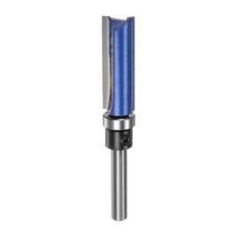 Sourcing Map Flush Trim Router Bit - 1/4" Shank, 1-1/2" Cutting Length, 1/2" Cutting Dia with Top Bearings for Precise Woodworking Milling