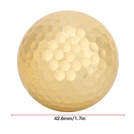 Gold Golf Balls Luxurious Golf Gifts for Golfer Unique Golf Accessories for Men and Women Golden Balls for Practice Present and Decoration Golf Practice