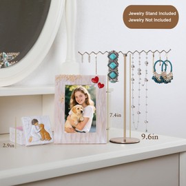 Dog Lover Gift Keepsake Box for Girls Women Holds Treasures Carving A Girl and Her Dog Golden Retriever Memorial Gifts Sculpted Hand-Painted Keepsake Boxes with Lid(Frame Plus Jewelry Stand for Free )