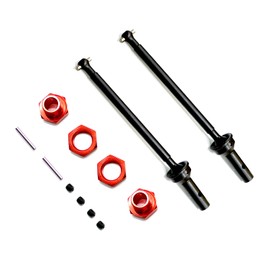 Mesimsple Thick Front CVD Drive Shaft & 17mm Wheel Hex Hub Nuts for Arrma 1/8 Typhon 6s Driveshaft 1/7 Felony Limitless Infraction 6s Blx Upgrade Parts