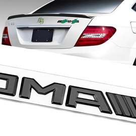 Car Emblem for Trunk lid Rear ABS Material Compatible with AMG car Badge car Style Replacement (Black)