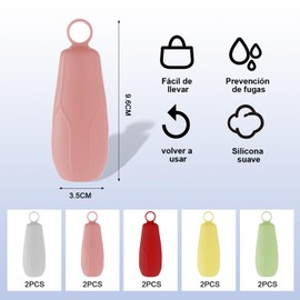 Paquete De 10 Fundas Elásticas Reutilizables A Prueba De Fugas Para Artículos De Cambiador De Viaje, Fundas De Viaje De Silicona De Fugas Para Cosméticos Se Adapta A La Mayoría De Contenedores (10)